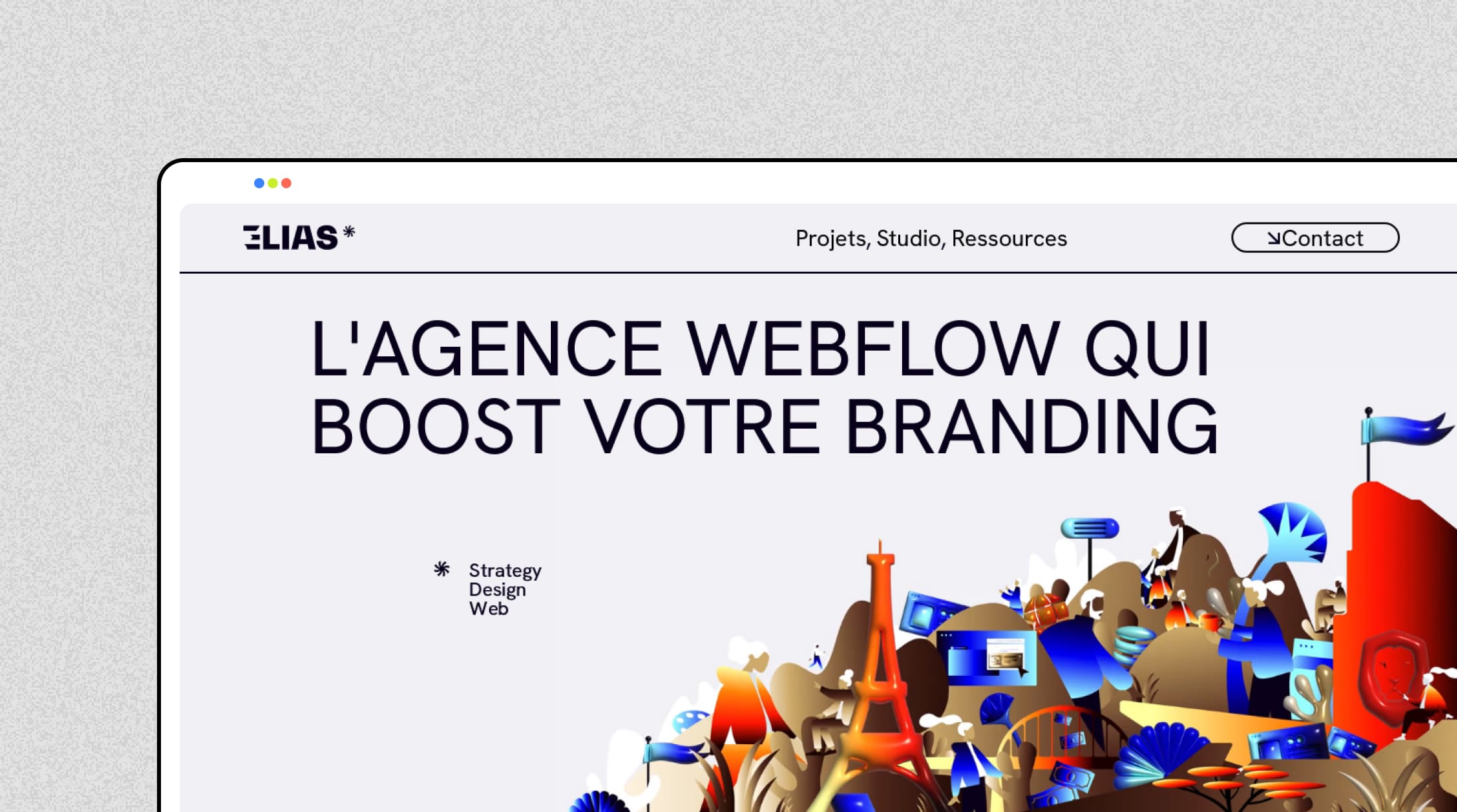 Aperçu du site de l'agence Webflow Studio Elias