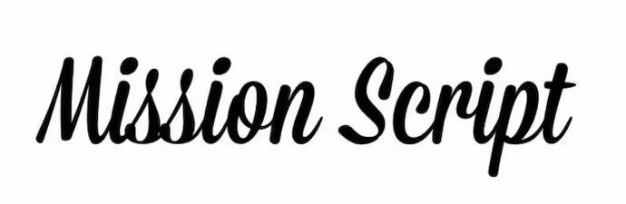 polices pour les sites Webflow: Mission script