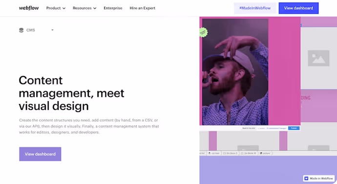 Revue du CMS Webflow