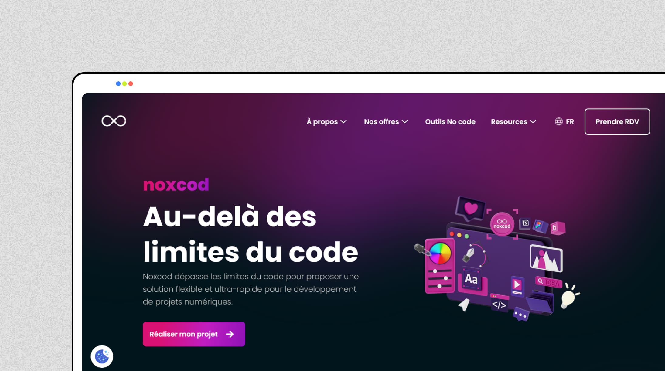 Aperçu du site de l'agence Webflow Noxcod