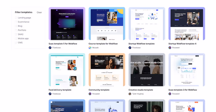 Liberté de conception avec Webflow