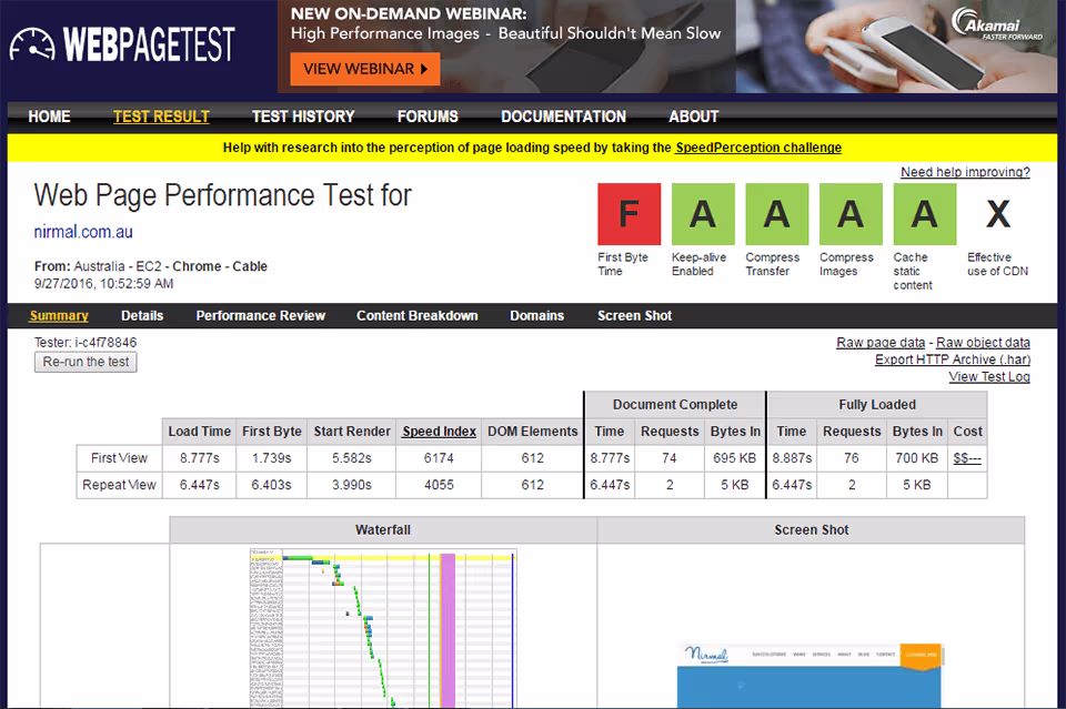 WebPageTest